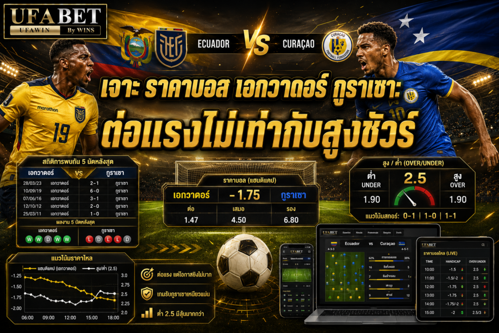 เจาะ ราคาบอล เอกวาดอร์ กูราเซา ต่อแรงไม่เท่ากับสูงชัวร์